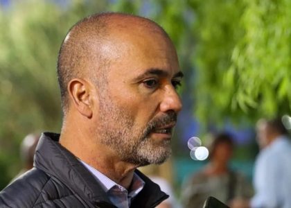 Juan Martin y las nuevas autoridades del PRO Río Negro durante el acto en General Roca